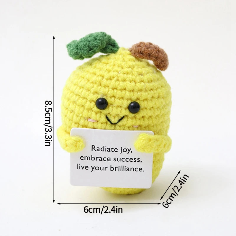 Positive Crochet Doll Kit – Handmade Gift with Affirmation Card