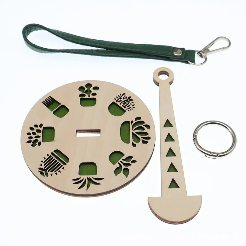 Portable Wooden Yarn Holder – Foldable with Wrist Charm