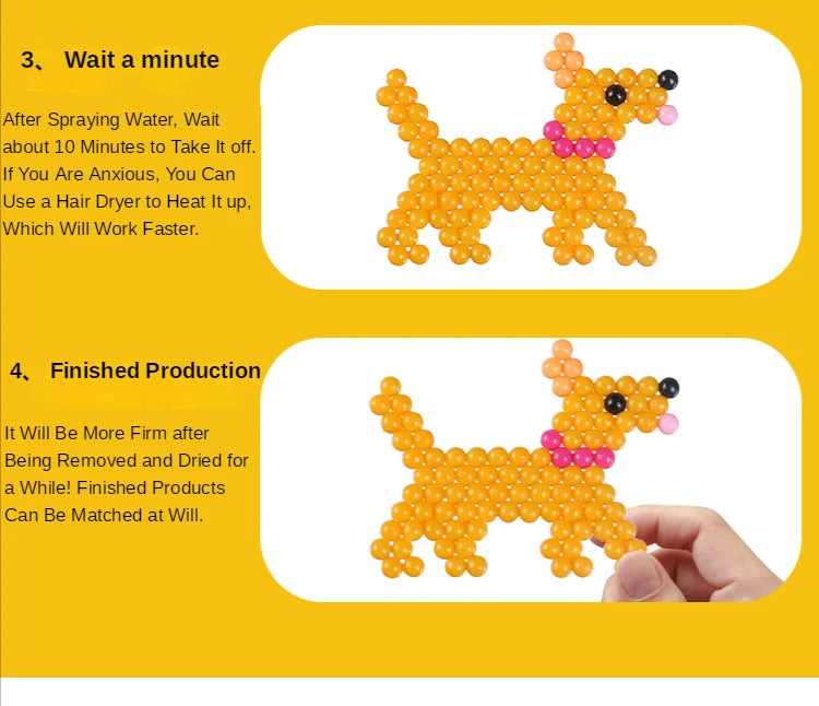 1000pcs DIY Water Spray Beads Craft Kit for Kids