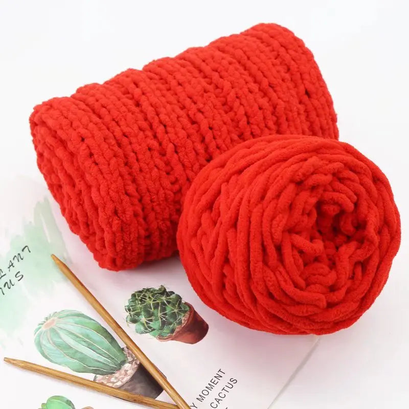 QJH Chunky Knitting Yarn – 100g Jumbo Polyester Craft Ball