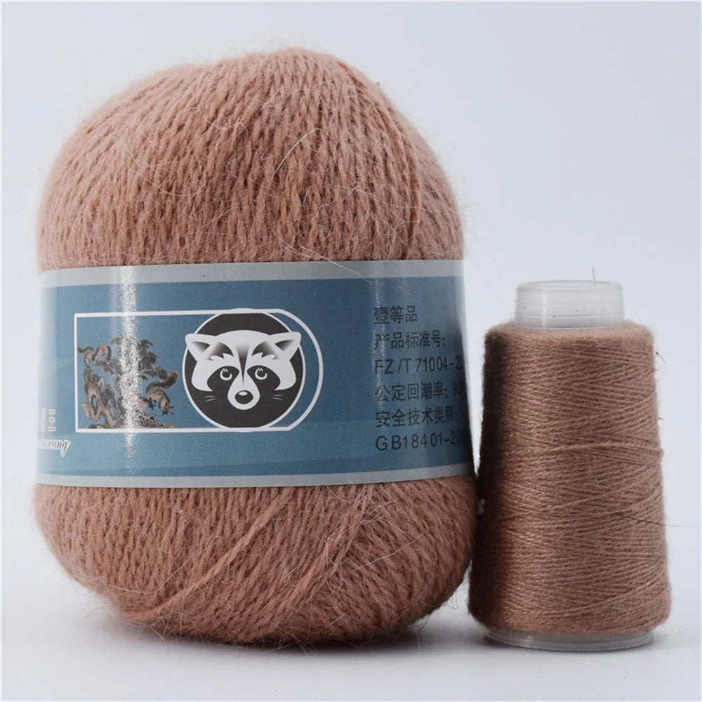 5 Pcs Cashmere Mink Fur Yarn for Hand Knitting  Long Plush Wool Crochet Knitting Yarn for Fall Winter Luxury Needlework Diy Knit