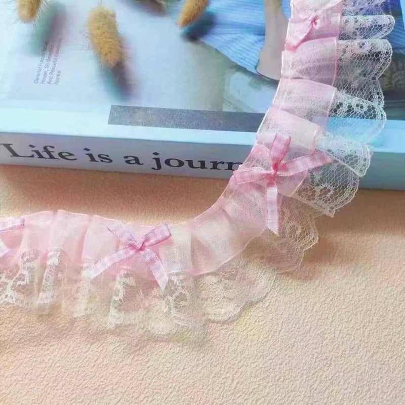 Plaid Bow Tie Lace Applique for DIY Crafts