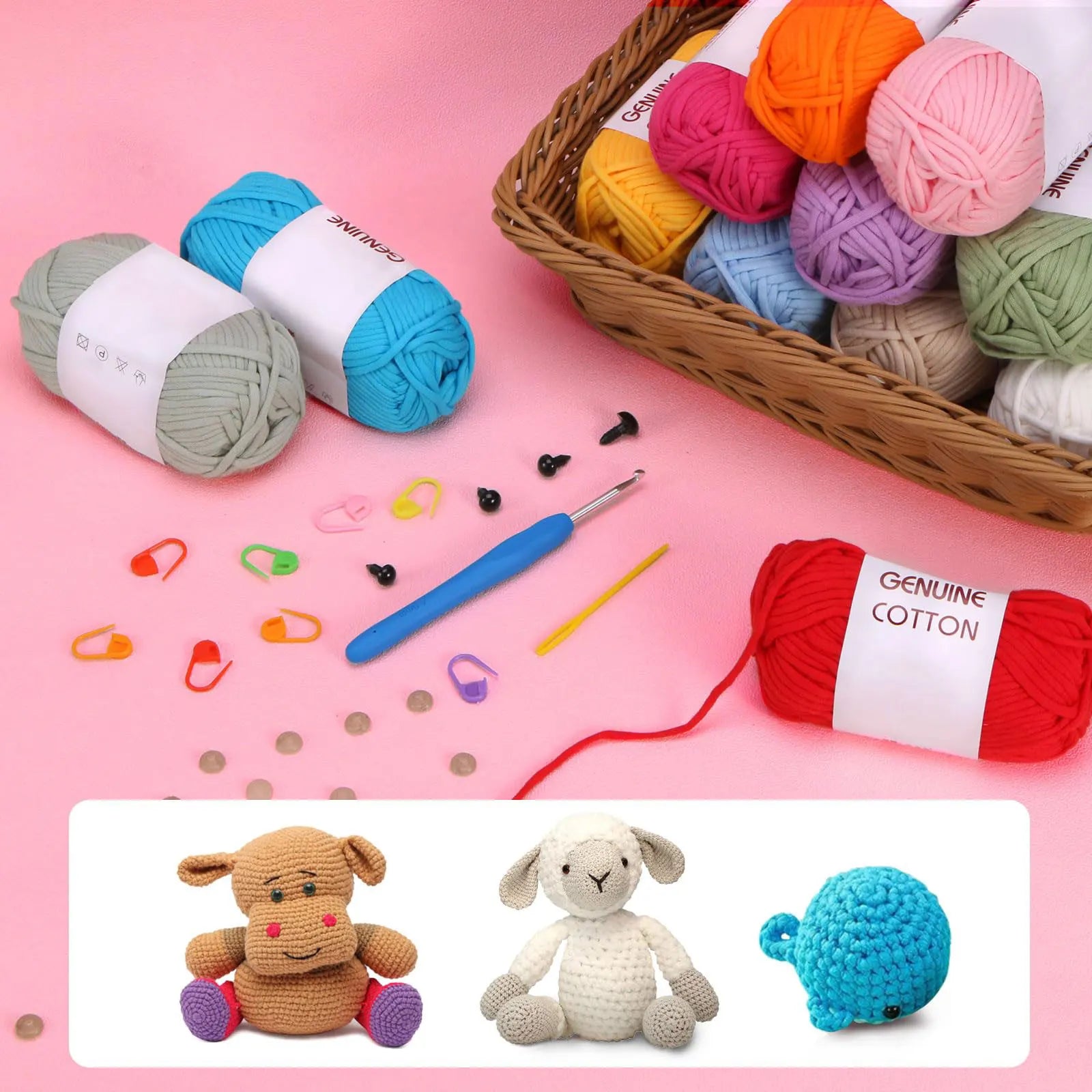 50g Cotton Blend Crochet Yarn – Beginner-Friendly Handcraft Thread