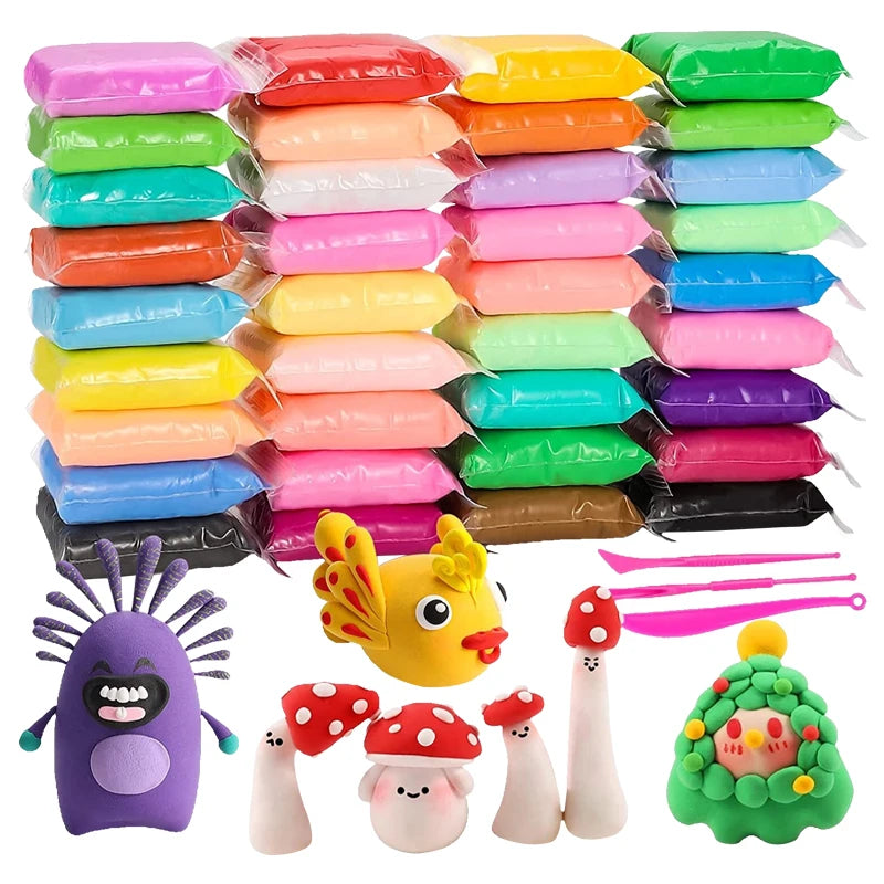 36 Color Air-Dry Clay Set with Tools