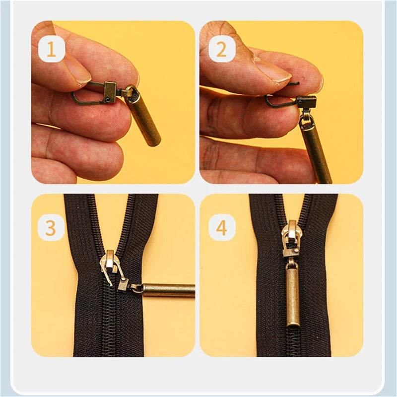 5pcs Detachable Metal Zipper Pull Tabs for Repair