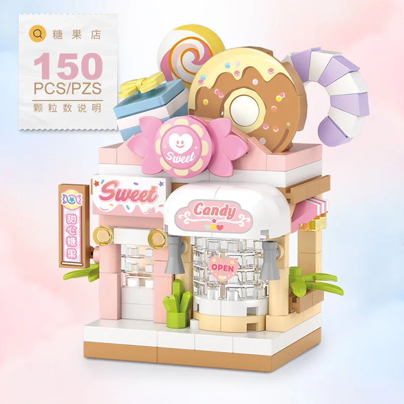 Restaurant & Dessert Street View Building Blocks Kit