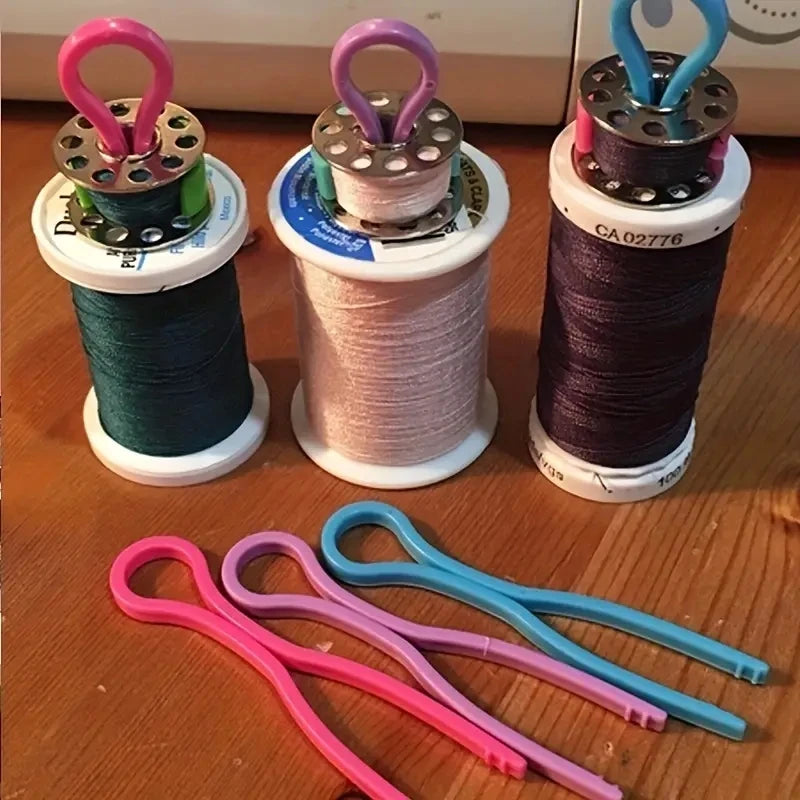 Mixed Color Plastic Bobbin Thread Clips – 10/30/50pcs