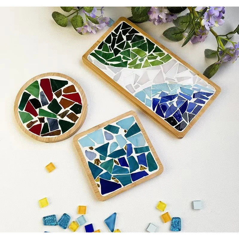 DIY Bamboo Mosaic Coaster Kit for Kids