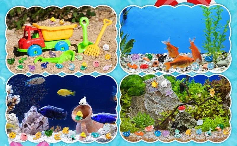 Mini Ocean Resin Sea Animal Figurines for DIY Landscape Decor