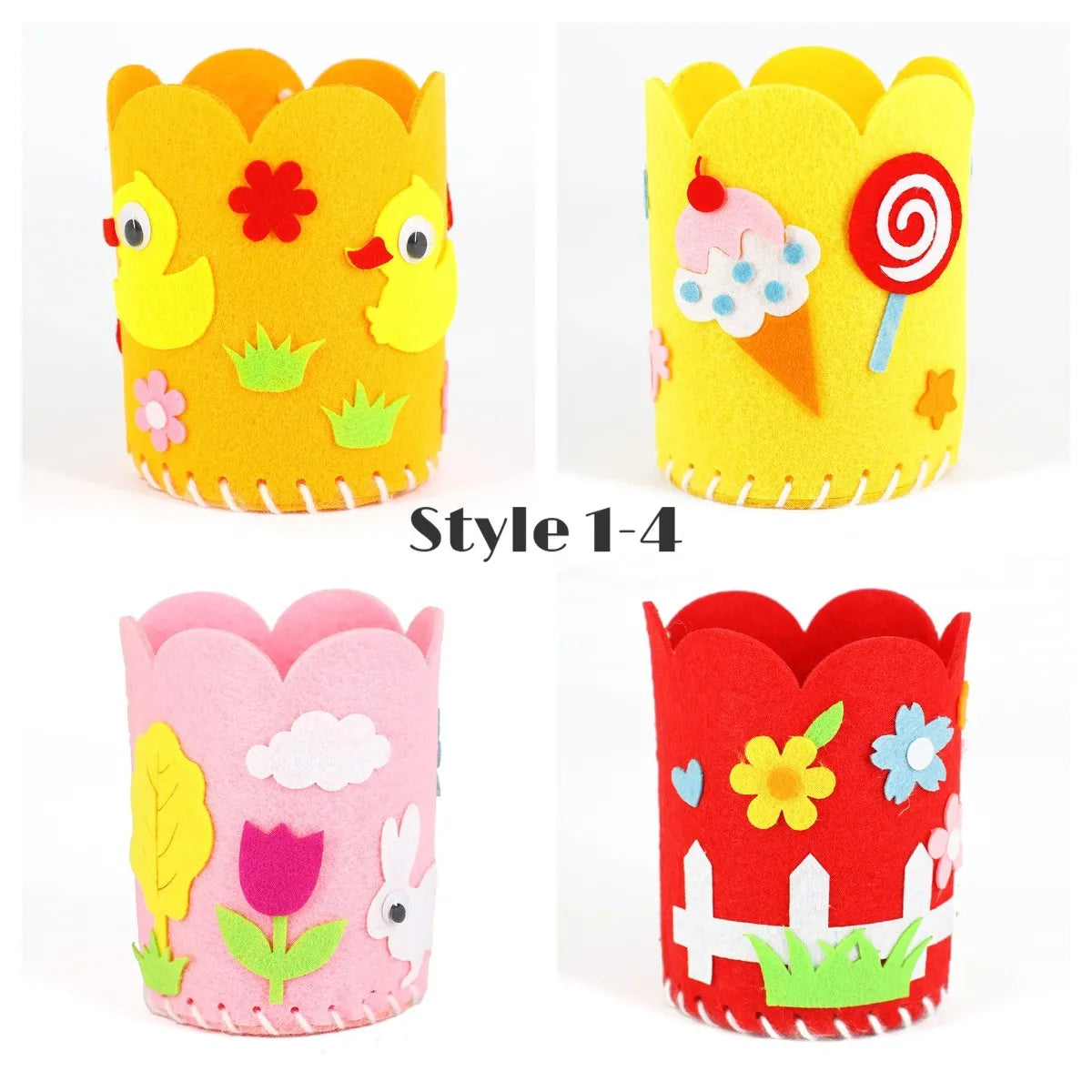 4PCS DIY Pencil Holder Craft Kit for Kids