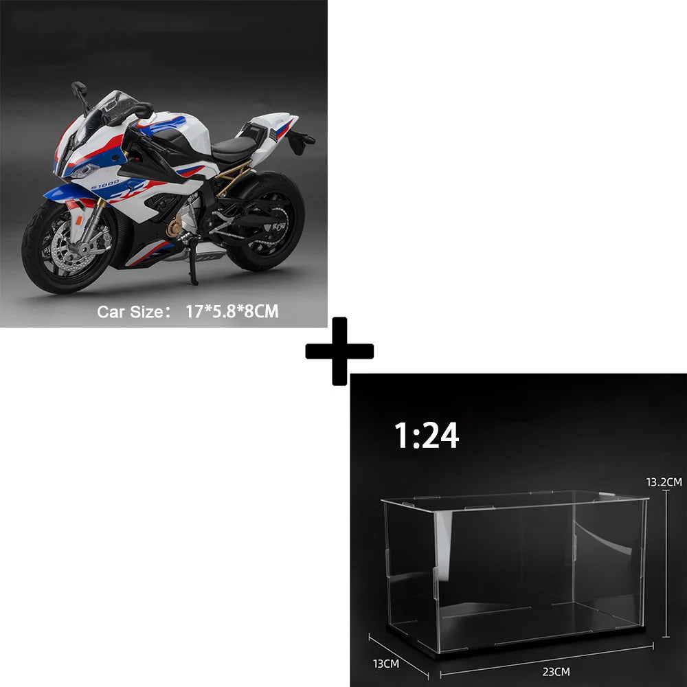 1:12 Diecast Motorcycle Model – S1000RR & Ninja H2R Toy with Sound & Light