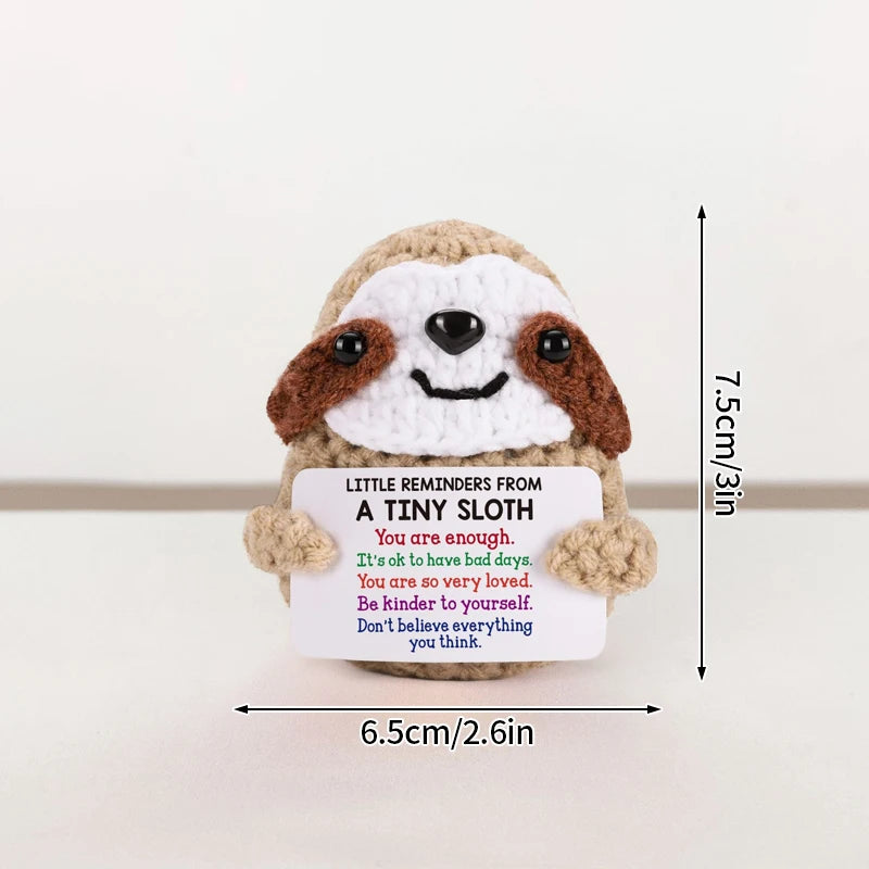 Positive Crochet Doll Kit – Handmade Gift with Affirmation Card