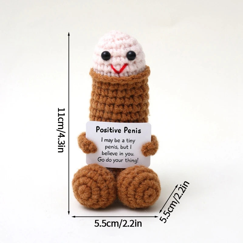 Positive Crochet Doll Kit – Handmade Gift with Affirmation Card