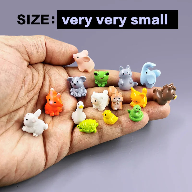 10Pcs Mini Animal Figurines Garden Decorations