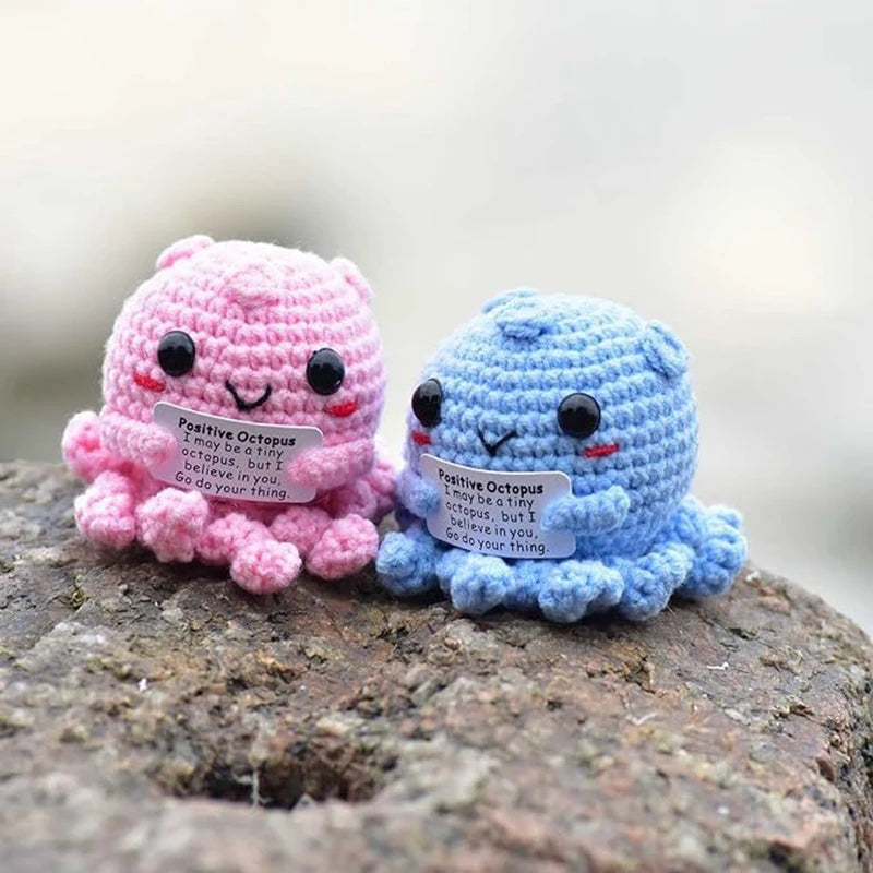 Positive Crochet Doll Kit – Handmade Gift with Affirmation Card
