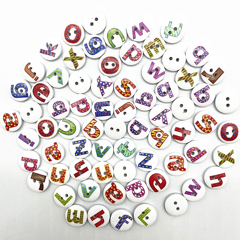 30pcs 15mm Christmas Plaid Round Buttons