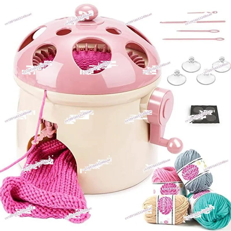 32-Needle Knitting Machine for DIY Hats, Scarves, Socks