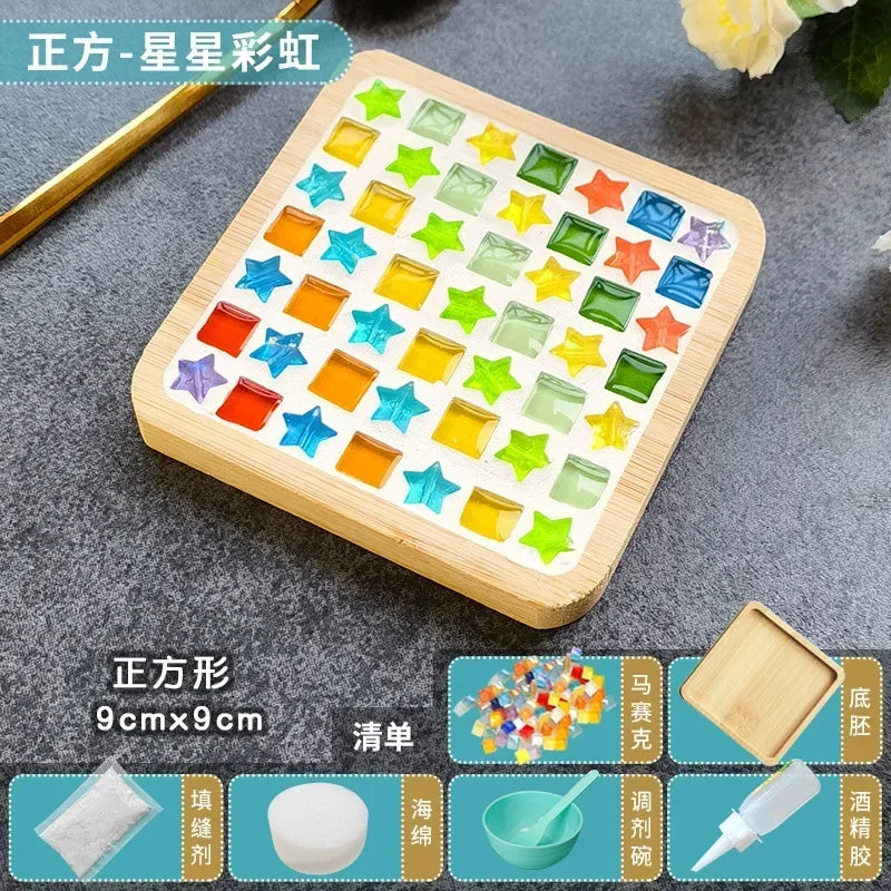 DIY Bamboo Mosaic Coaster Kit for Kids