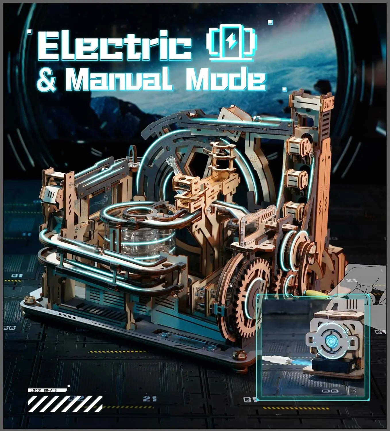 Robotime ROKR Electric Marble Spaceport 3D Puzzle