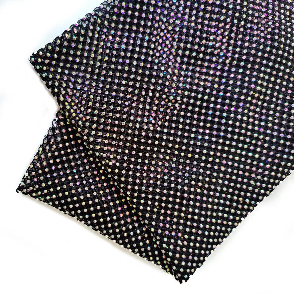 Rhinestone Mesh Applique Trim for DIY Crafts