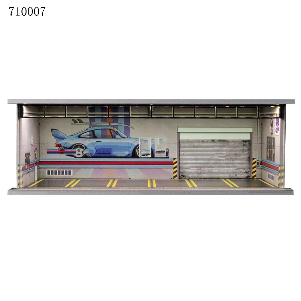 GFans 1:64 Scale Car Garage Diorama Model with LED Lights
