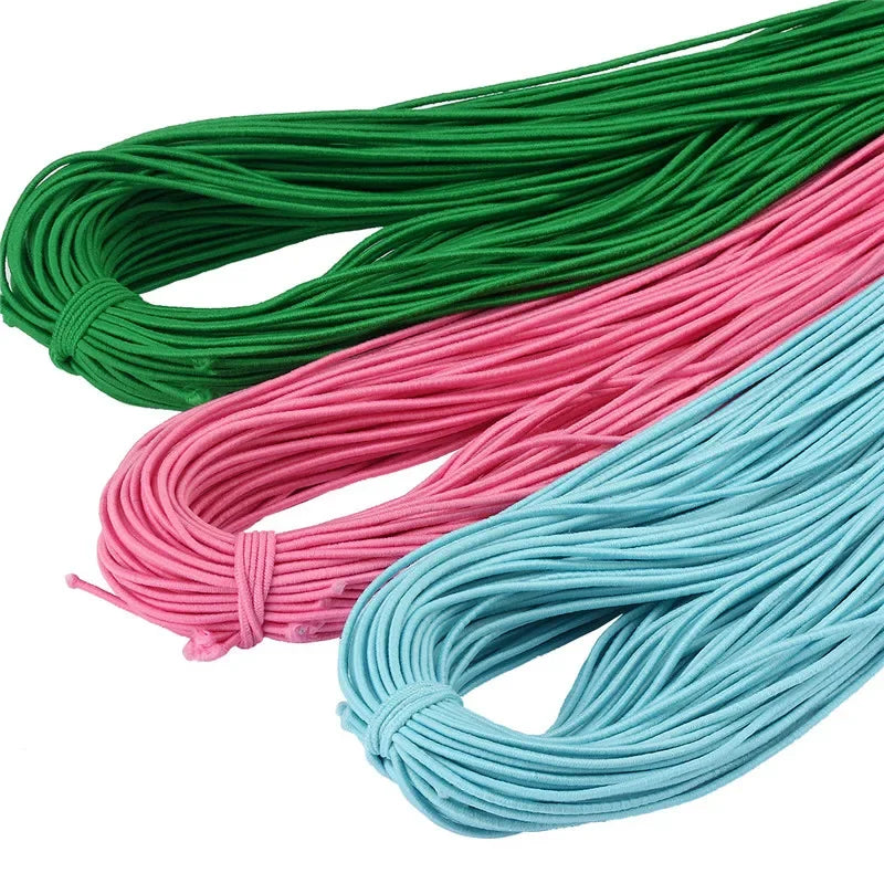 2mm Colorful Round Elastic Cord for DIY Sewing 5m