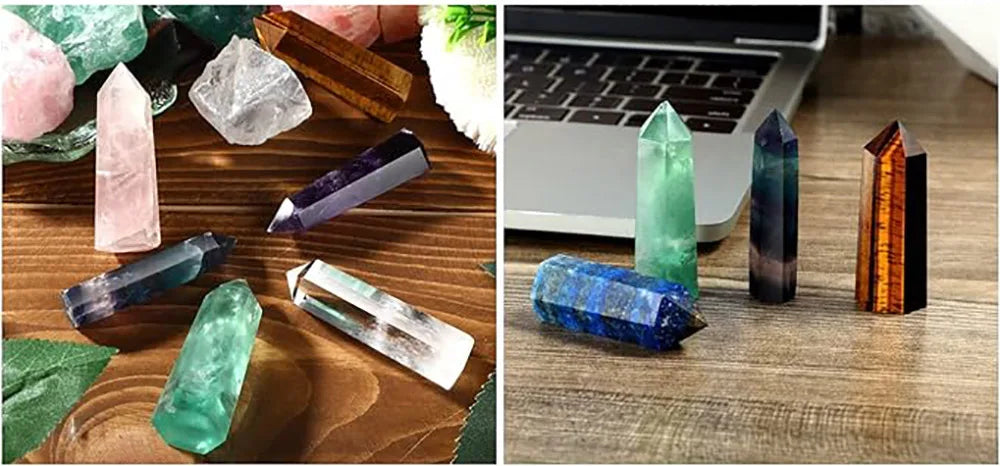 Crystal Stone Point Wands for Decor and Witchcraft