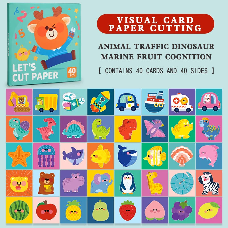 Kids Animal Origami Paper Cutting Book