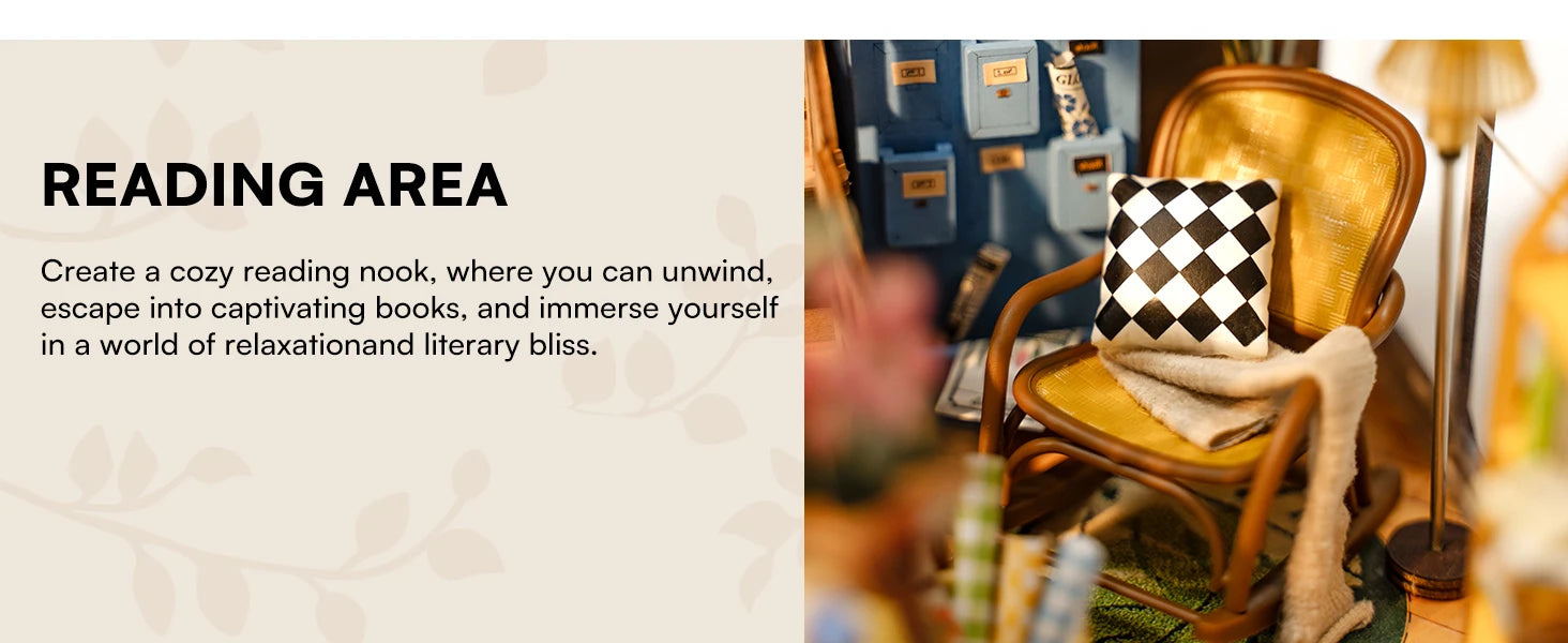 Robotime Rolife DIY Book Nook Miniature Dollhouse