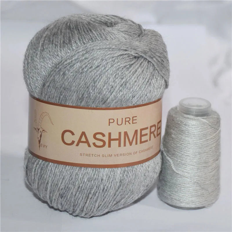 5pcs Pure Mongolian Cashmere Yarn – 3-Ply Worsted Hand Knitting Thread