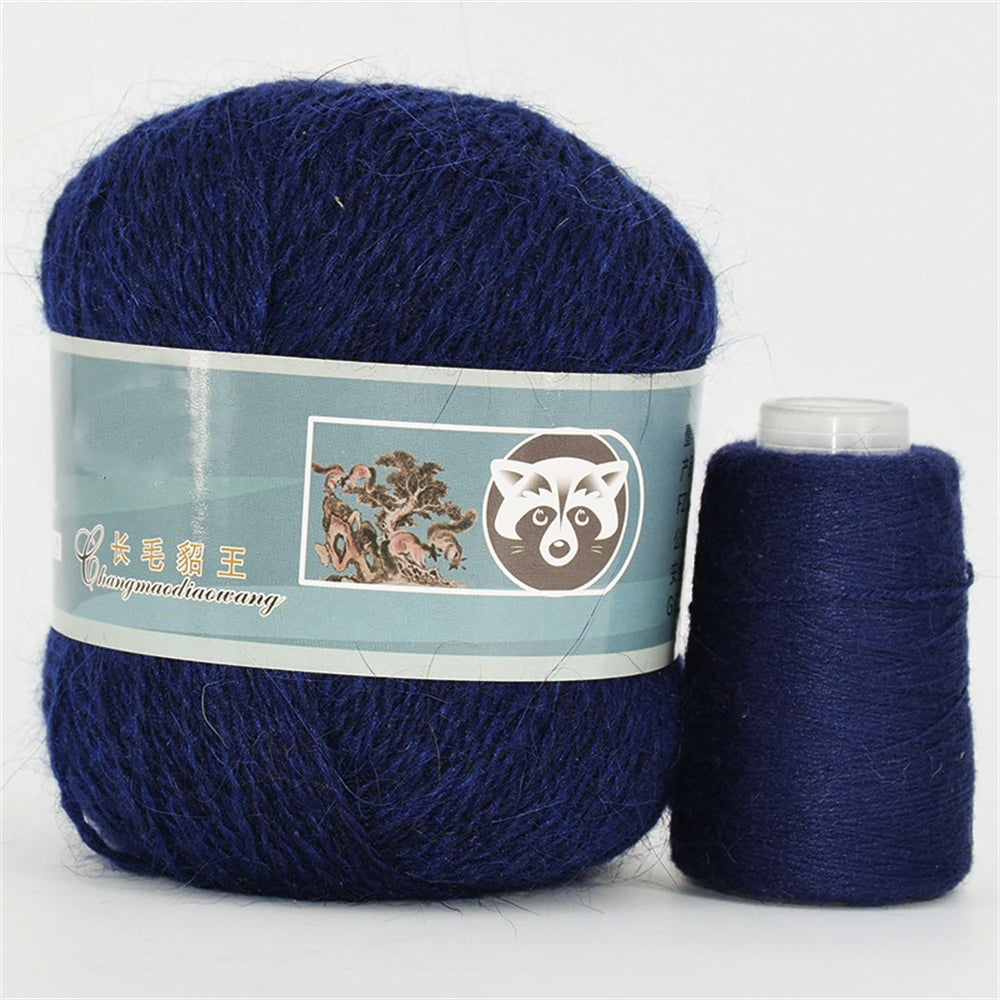 5 Pcs Cashmere Mink Fur Yarn for Hand Knitting  Long Plush Wool Crochet Knitting Yarn for Fall Winter Luxury Needlework Diy Knit