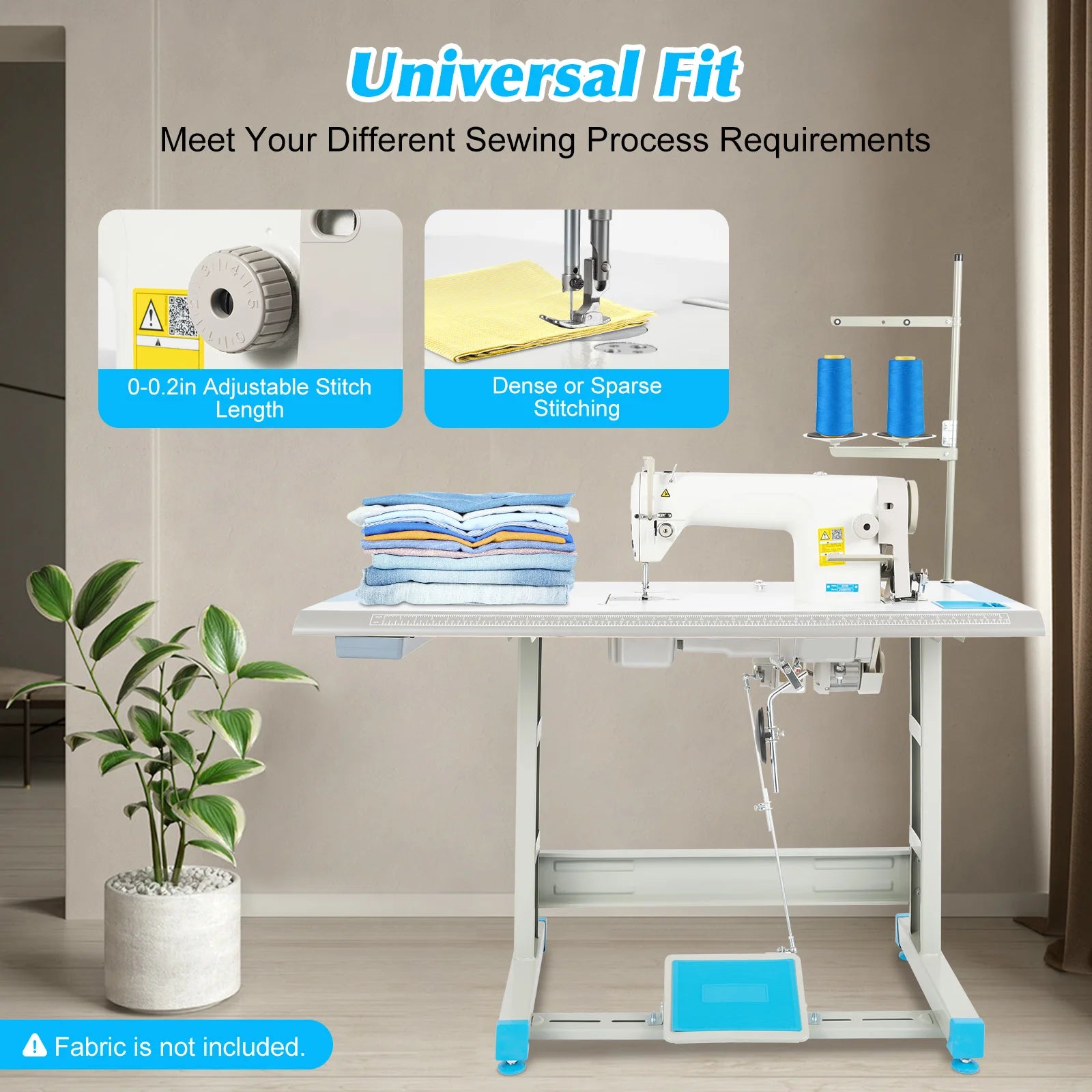 550W Commercial Sewing Machine with Table and Stand