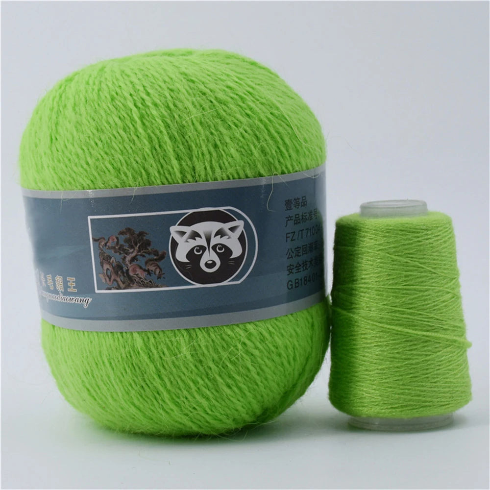 5 Pcs Cashmere Mink Fur Yarn for Hand Knitting  Long Plush Wool Crochet Knitting Yarn for Fall Winter Luxury Needlework Diy Knit