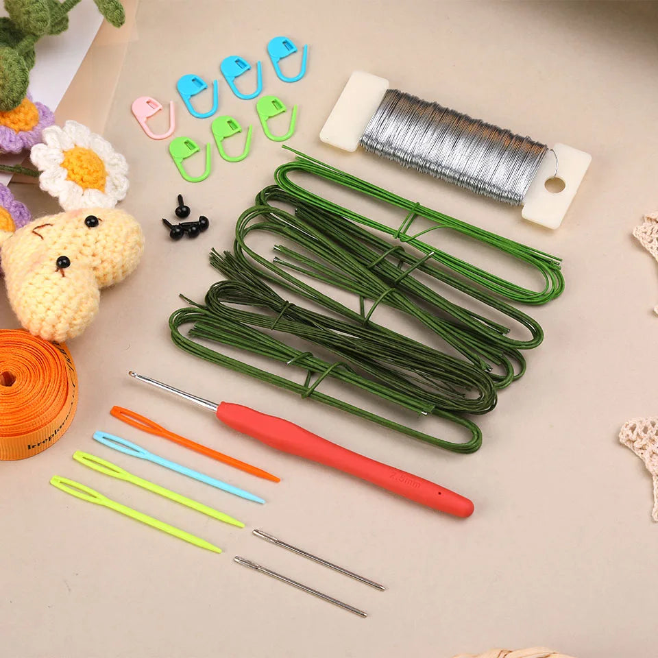 KRABALL Crochet Flower Bouquet Kit for Beginners