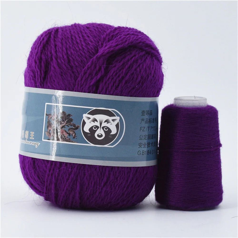 5 Pcs Cashmere Mink Fur Yarn for Hand Knitting  Long Plush Wool Crochet Knitting Yarn for Fall Winter Luxury Needlework Diy Knit