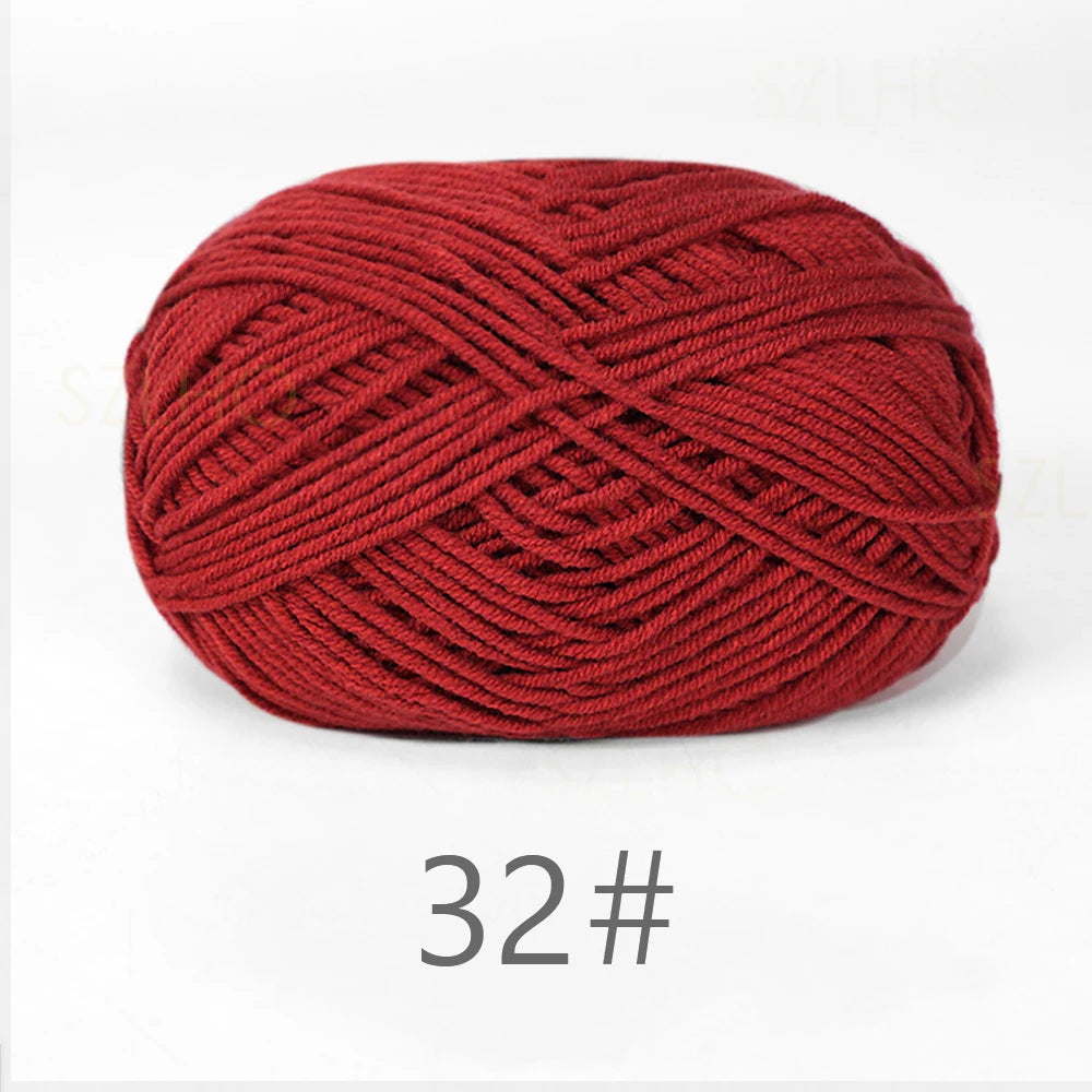 50g Soft Milk Cotton Yarn – Hand Knitting & Crochet Thread