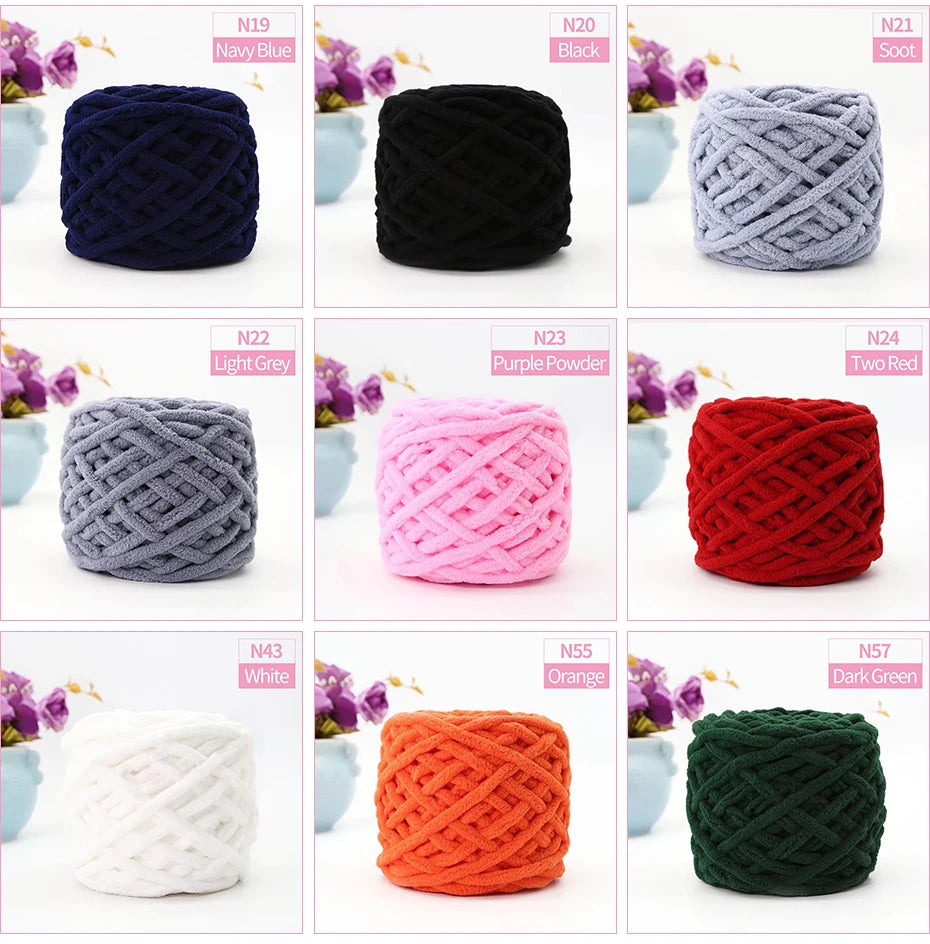 QJH Chunky Knitting Yarn – 100g Jumbo Polyester Craft Ball