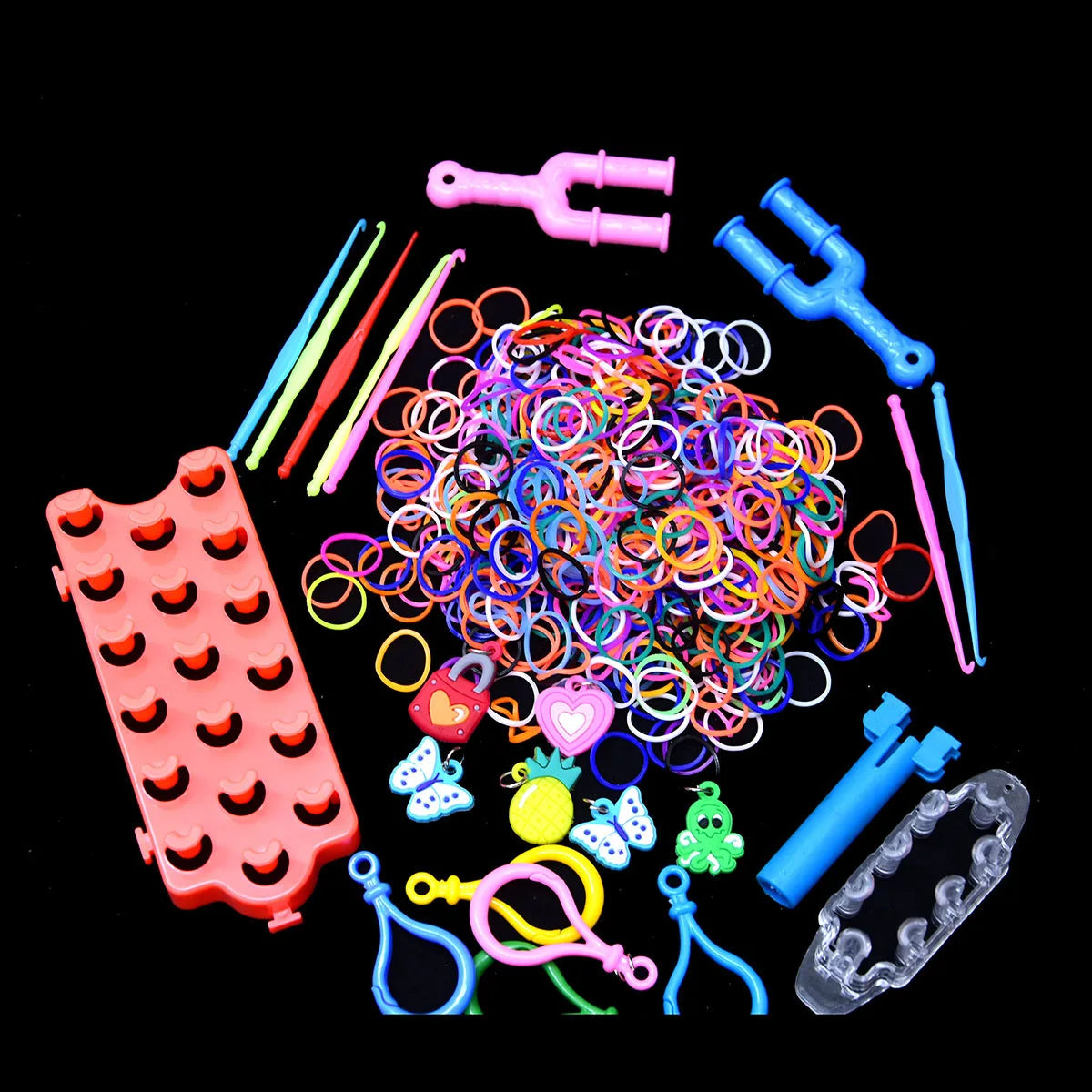 DIY Loom Rubber Bands Bracelet Making Kit – Woven Lacing Craft Toy Gift