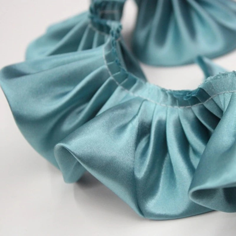 12-Color Reflective Ruffled Lace Fabric for DIY Crafts