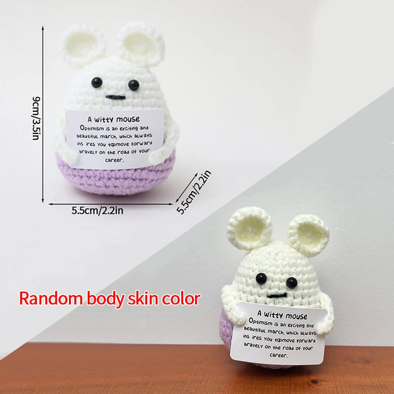 Positive Crochet Doll Kit – Handmade Gift with Affirmation Card