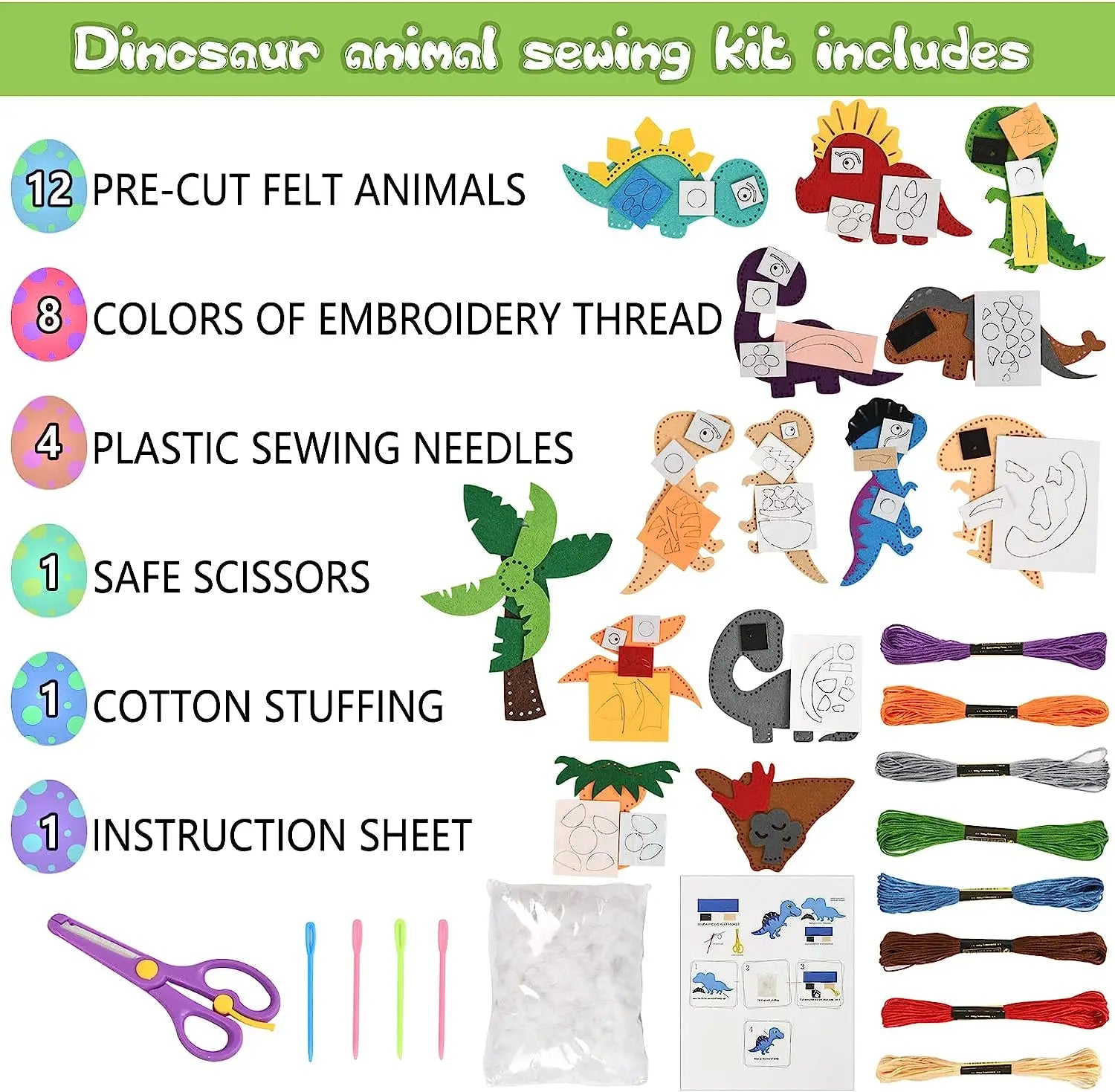 Woodland Animals DIY Felt Sewing Kit for Kids