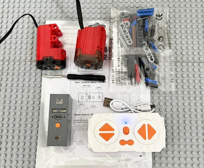 911RSR 1580Pcs RC Racing Car Building Kit with Lights