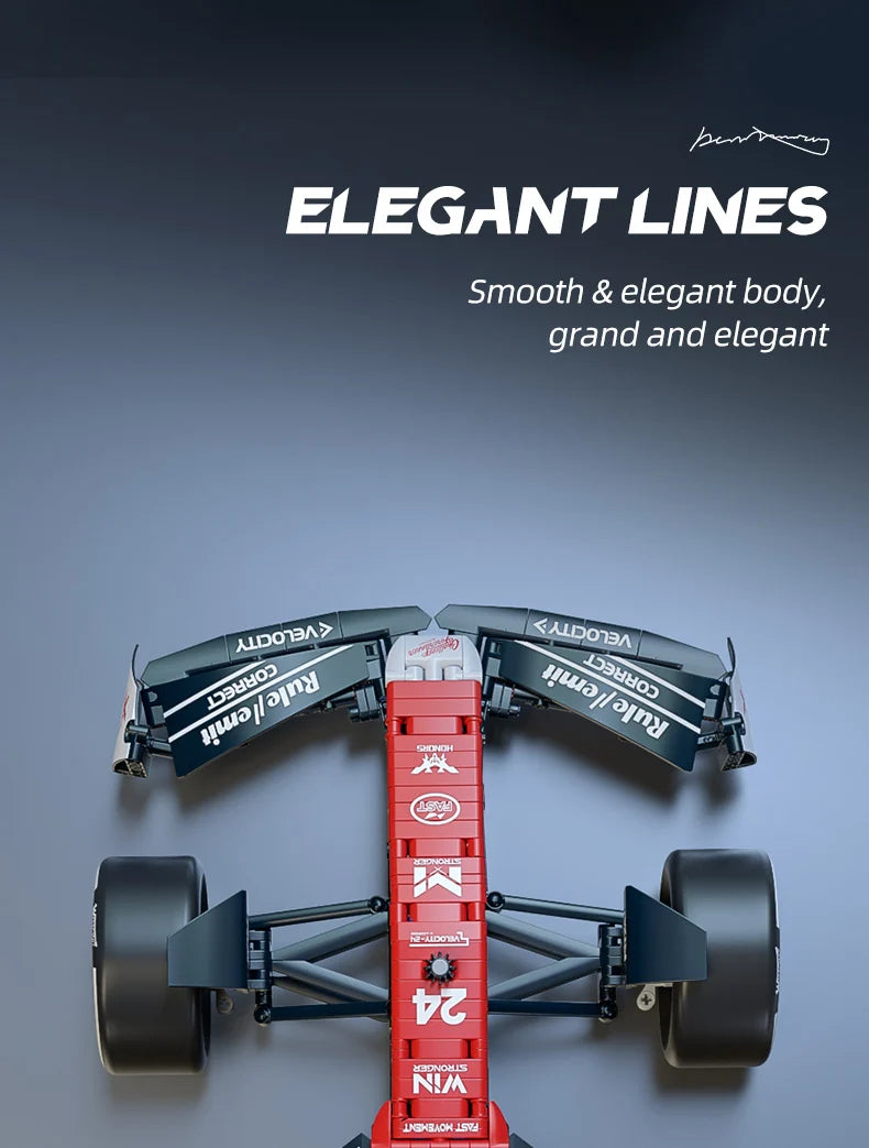 1:8 F1 Race Car Building Set – 1768PCS MOC Model Kit