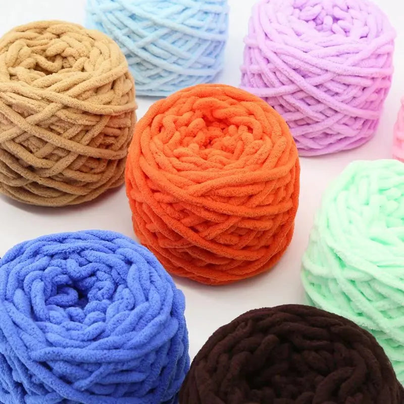 QJH Chunky Knitting Yarn – 100g Jumbo Polyester Craft Ball