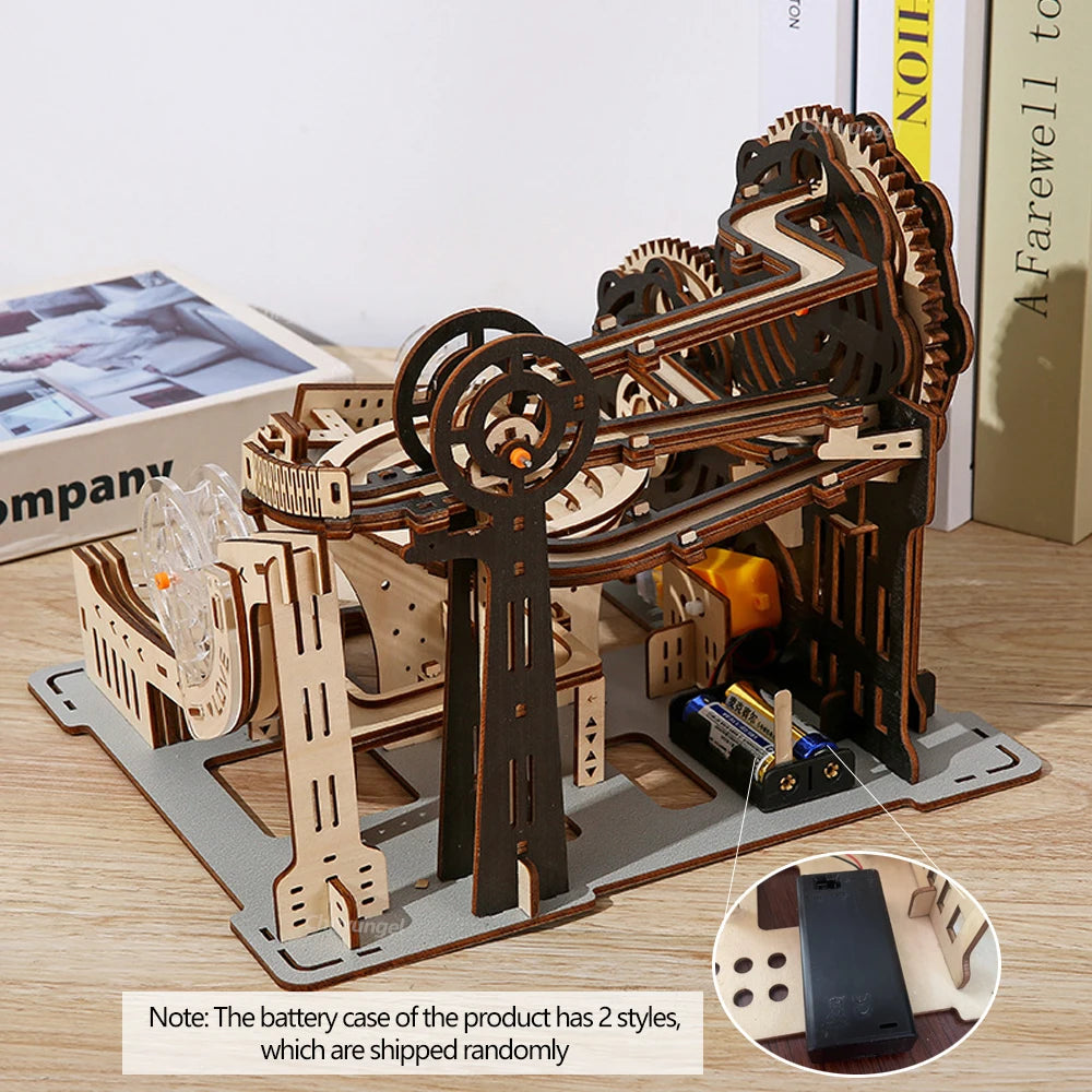 3D Wooden Marble Run Puzzle – Mechanical Model Kit