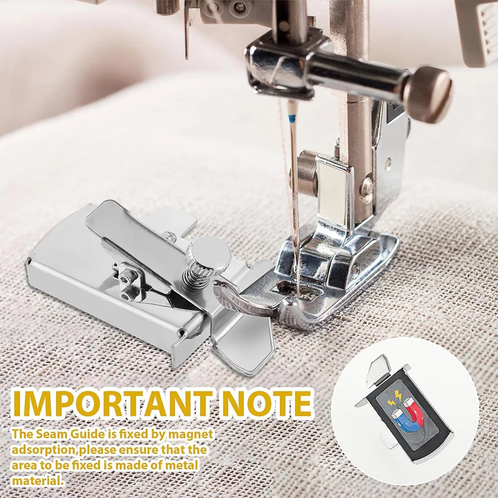 Magnetic Sewing Machine Seam Guide Ruler Attachment