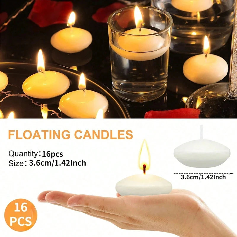 Floating Unscented Disc Candles for Romantic Decor