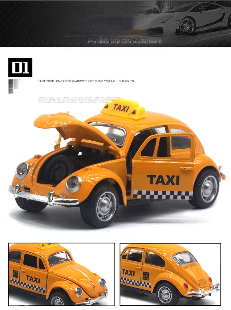 1:32 Beetle Alloy Car Diecasts Metal Classic Toy Model with Pull Back Function Vehicles for Child Gifts A931