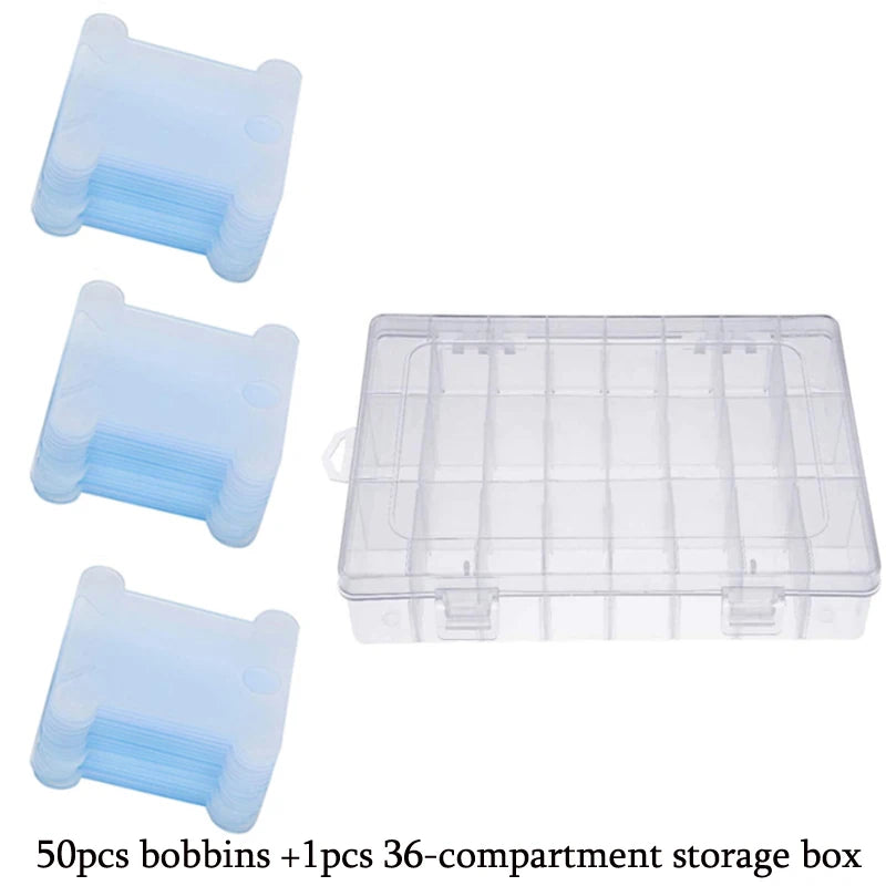 36-Grid Embroidery Floss Organizer Box Set