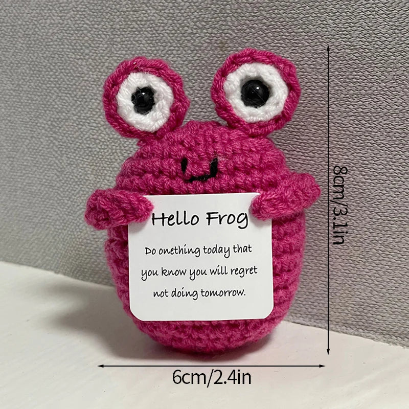 Positive Crochet Doll Kit – Handmade Gift with Affirmation Card